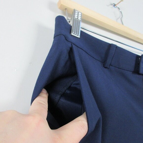 Club Monaco Pants Women's Size 8 Trouser Lightweight Tapered Wool Blend Navy 260 - Picture 6 of 12